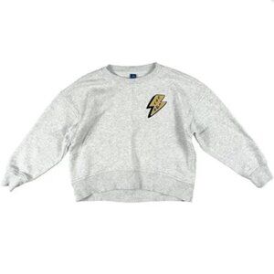 Old Navy 🟣 Size Girls Medium (8) Girl Power Oversized Crew-Neck Sweatshirt